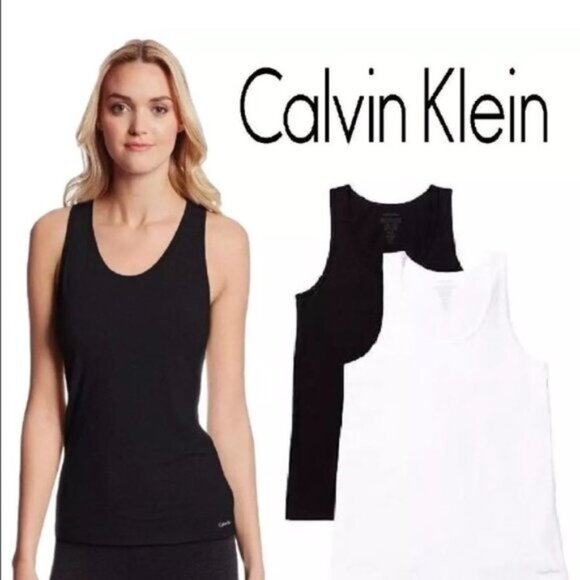 Lot of 6 packs of Calvin Klein Ladies Cotton Tank Tops 2 per one pack - Picture 2 of 3